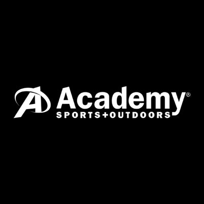 White Academy Sports text logo on black background