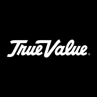 White True Value text logo on black background
