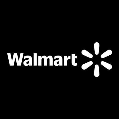 White Walmart text logo on black background